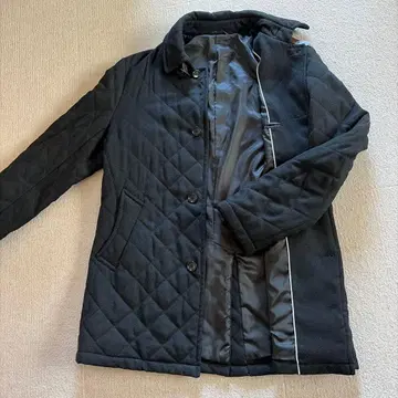 [ 새상품급 ] TEIJIN MEN'S SHOP 하프 코트 블랙 퀼팅