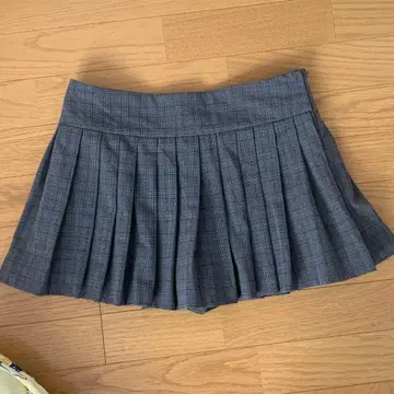 zara 스코트 글렌체크 박스 플리츠 스칸츠 S 사이즈