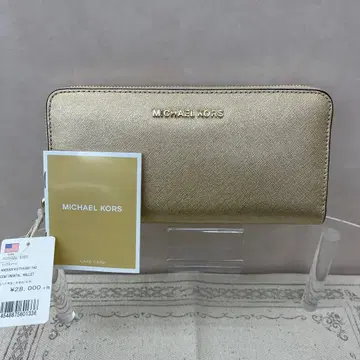 마이클코어스 MK 장지갑 지퍼 골드색 미사용 새상품