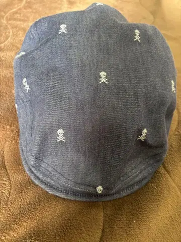 dry bones 스컬 자수 네이비 헌팅 모자