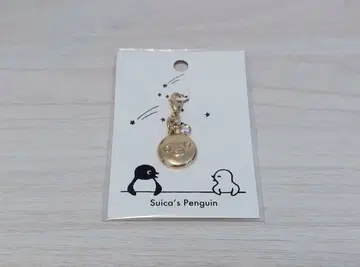 [ 미사용품 ] Suica 펭귄 지퍼 참 페이스 크리스탈