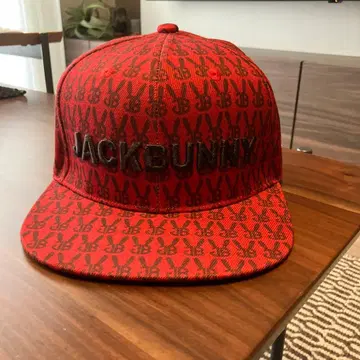 Jack Bunny!! 토끼 로고 모노그램 올 패턴 골프 캡