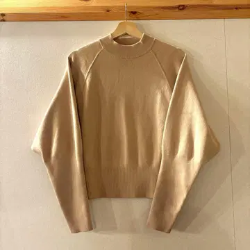 CABaN 코튼 캐시미어 보틀넥 래글런 슬리브 풀오버