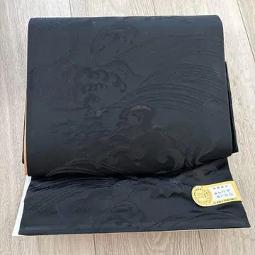 블랙 파도 무늬 오비