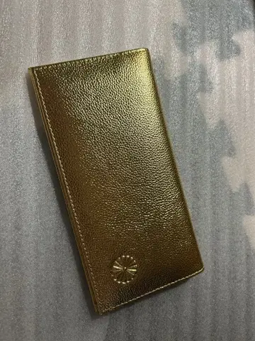 천연 가죽 황궁 지갑 미사용 골드 골드 컬러