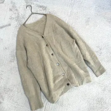 [이에나] (F) V넥 가디건 베이지 부드러운 원단