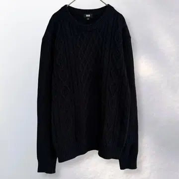 유니클로 UNIQLO 케이블 크루넥 스웨터 니트 M [ c110