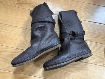 KOOS 가죽 롱 부츠 버클 포함