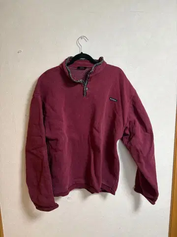 THOUSAND MILE 풀오버 버건디 맨투맨 구제 의류