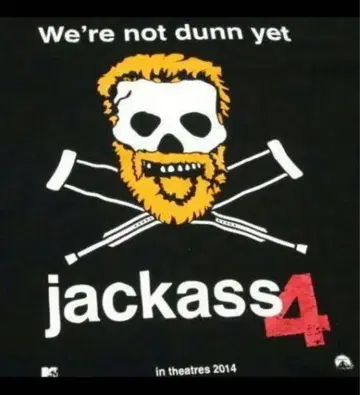 Jackass4 라이언 던 T셔츠 M 사이즈 2014