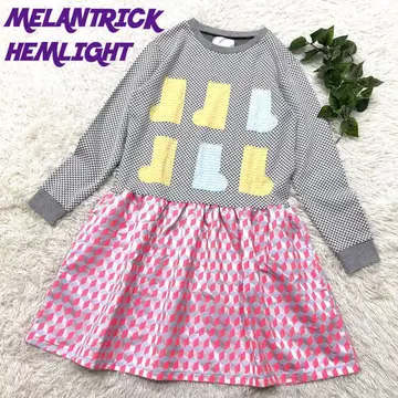 레어 새상품급 멜란트릭 헤믈라이트 긴팔 원피스 튜닉 개성적인 올 패턴