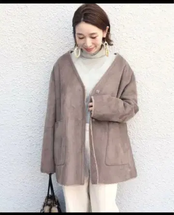 ships 쉽스 리버서블 무스탕 자켓 브라운