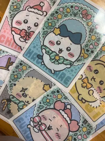 치이카와 클리어 파일 6장 세트 + 랏코 코스터 + 스티커