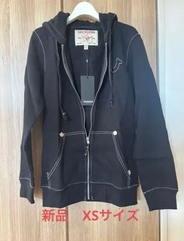 새상품 TRUE RELIGION 블랙 후드티 XS 사이즈