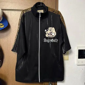 GALFY 갈피 반팔 트랙 자켓 저지 표범 무늬