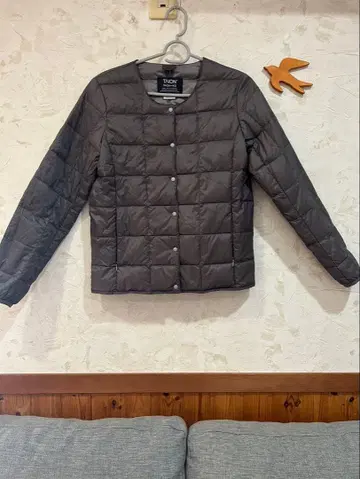 TAION 그레이 다운 자켓 수납 봉투 포함 M 사이즈