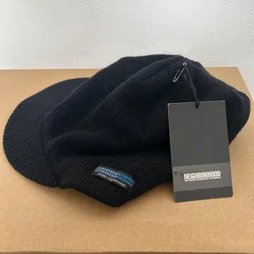 NEIGHBORHOOD 블랙 니트 모자 챙 부착 미사용