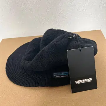 NEIGHBORHOOD 블랙 니트 모자 챙 부착 미사용