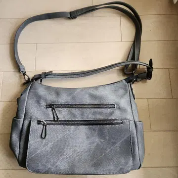 2way 그레이 숄더백 합성 피혁