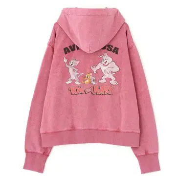 톰과 제리 x 아비렉스 후디 후드티 핑크 퍼플