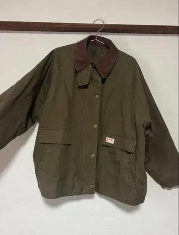 올리브색 코듀로이 옷깃 자켓 L 사이즈