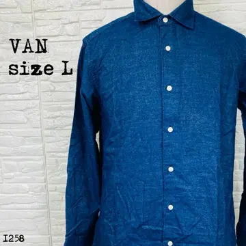 VAN  [새상품급] 긴팔 셔츠 네이비 L 사이즈 캐주얼 1258