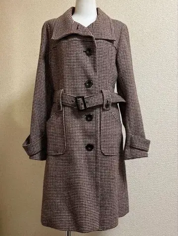 코트 하운드투스 브라운 계열(주홍색 포함) 여성용 M 울 75%