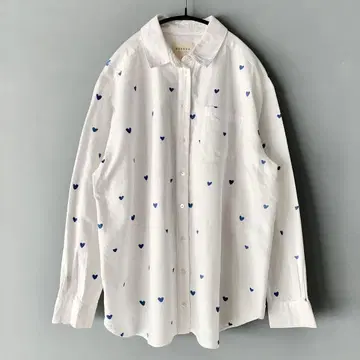 SEZANE 하트 자수 블라우스 화이트 셔츠