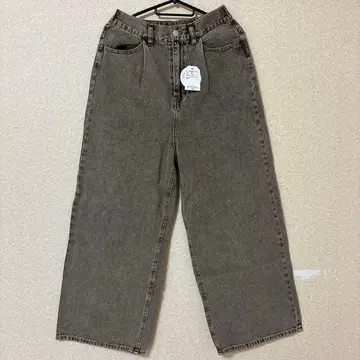 오버다이 데님 턱 팬츠 M