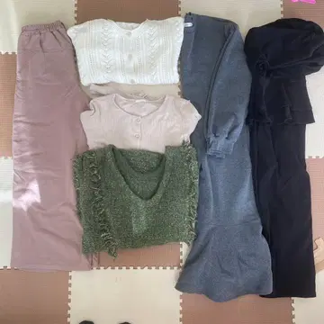 여성용 묶음 판매 니트 원피스 머메이드 팬츠