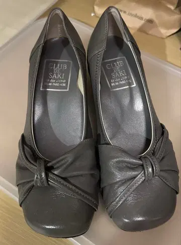 CLUBDESAKI 리본 펌프스 신발 그레이