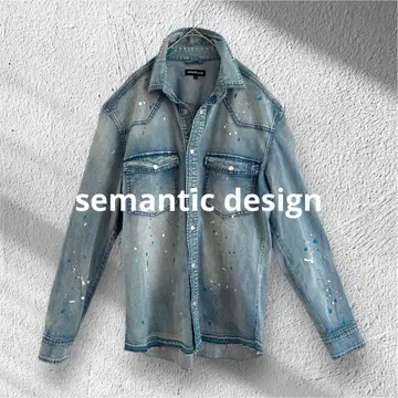 [ semantic design ] 세맨틱 디자인 데님 셔츠 페인트