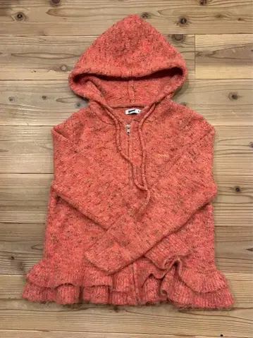 지퍼 후드티 오렌지