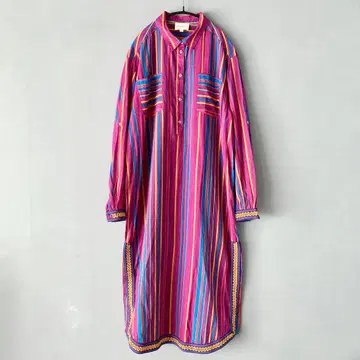 SEZANE 카디 코튼 카프탄 드레스 세잔느 원피스 스트라이프