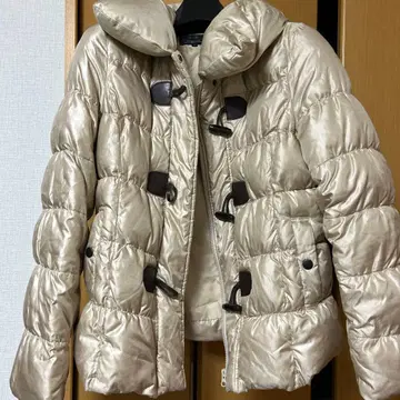23구 후드 부착 다운 자켓 베이지
