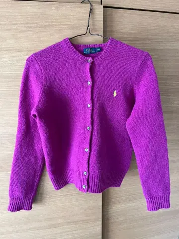 폴로 랄프 로렌 니트 가디건 퍼플