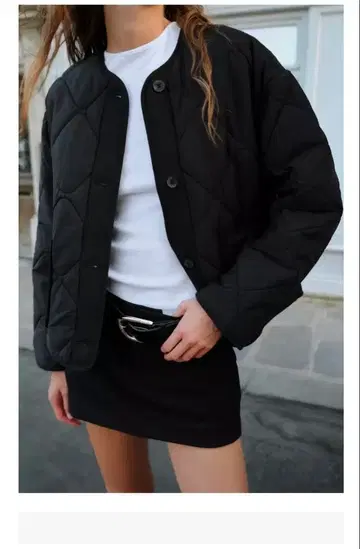 [ 완판템 ] ZARA 패치 포켓 퀼팅 자켓 L 사이즈