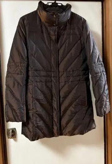 WORLD CORDIER 다운 코트 (40) 광택 있는 다크 브라운