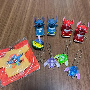 레트로 스티치 키링 세트 풀백카 스트랩 피규어