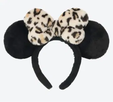 미키 귀 머리띠 레오파드 무늬