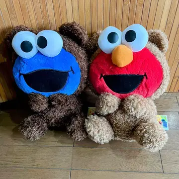 세서미 스트릿 엘모와 쿠키 몬스터 BIG 봉제 인형