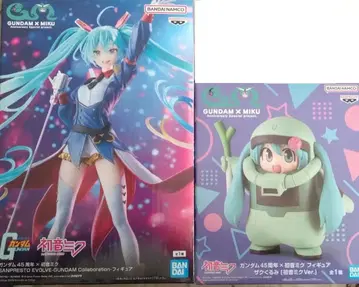 건담 콜라보 하츠네 미쿠 건담미쿠 자쿠미쿠 피규어 2개 세트