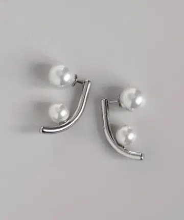 mimi33 펄 백 캐치 귀걸이[스테인리스][Ownideal]