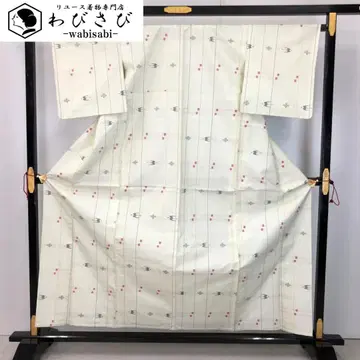 단옷  기모노 세로 줄무늬  패턴 류큐 무늬 우노하나 색 K-5619