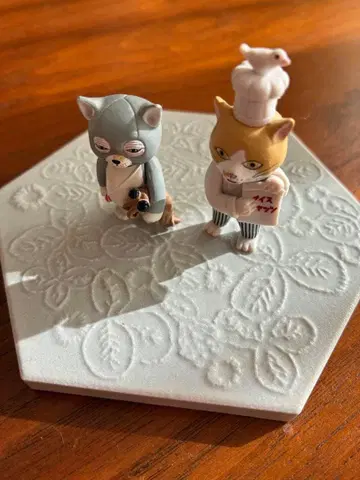 [ 2개 세트 ] 히구치 유코 피규어 마스코트 보리스와 새&냥코