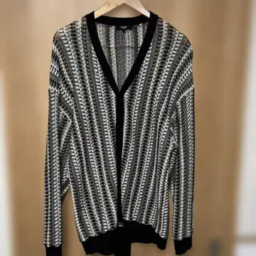 BEAMS 스트라이프 니트 가디건 L