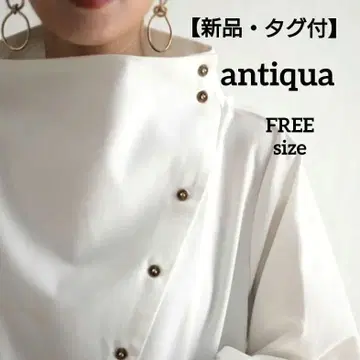 [ 새상품 미사용 ] antiqua 안티카 보틀넥 모드 윈터 화이트