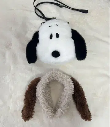 스누피 숄더백과 귀도리 세트