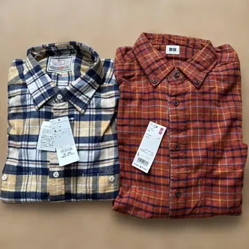 미사용 새상품! 플란넬 셔츠 L 사이즈 2장 세트