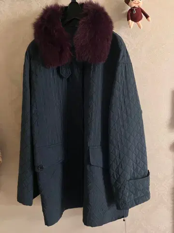 실크 퀼트 자켓 코트